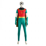 COS Robin Kangelase Kost&uuml;&uuml;m Bodysuit keepiga Unisex Halloweeni Cosplay R&otilde;ivastus XS roheline