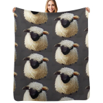Valais Mustnina Lambad 3 Viskepled Luksuslik Pehme Tekk Puhkusekingitus Perele 102x76cm(40x30in) gray