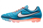 Nike Tiempo Legend 5 Mugavad &Uuml;marotsalised AG Kunstmuruv&auml;ljakule Hingavad Ja Kiiresti Kuivavad Jalgpallikingad Meeste Sinine Oranž 631612-418 39