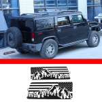 Hummer H2 2003-2009 H3 2005-2009 jaoks PVC Must Auto Tagaklaasi Tuuleklaasi Graafiline Kleebis auto Tarvikud