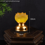 Laetav Pistikupessa V&auml;rviline Klaas Lootosilamp LED Buddha Lamp Rikkuse Jumala Lamp Templi Palve Kodune Kristall Igavesti P&otilde;lev Lamp