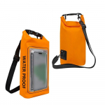 2L Uus PVC Klipiga Ujumine Veekindel Kott V&auml;litingimustes V&otilde;rkmaterjalist Messenger Bag 2-in-1 Ranna Mobiiltelefonikott oranž