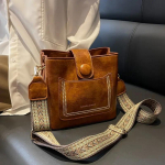 Yogodlns Fashion Suure mahutavusega Bucket Crossbody kotid naistele Uued vabaaja kaasaskantavad &otilde;lakottid Naiste mood k&auml;ekotid 19x11x17cm beež