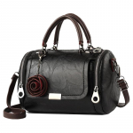 Yogodlnsi naiste &otilde;lakott lilledega ripatsiga Naiste totes Boston Crossbody kotid 25cm*14cm*15cm must