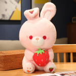 27/40CM Multifilmi Simulatsioon Anime Maasikat hoidev J&auml;nku Nukk Lastele K&otilde;rge kvaliteediga J&auml;nku Loom M&auml;nguasi K&auml;sit&ouml;&ouml; Nukk S&uuml;nnip&auml;eva Kingitused 27cm roosa