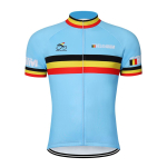 belgia v&otilde;idus&otilde;it jalgrattas&auml;rk Meeste L&uuml;hikeste varrukatega Komplekt Jalgrattakost&uuml;&uuml;m Mtb R&otilde;ivad Triatlon Retro Skinsuit Suvine Bib-p&uuml;ksid Sinine 5XL