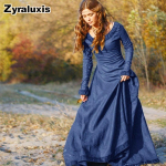 Keskaegne Retro Kleit Naistele Pikkade Varrukatega Esituskost&uuml;&uuml;m XL blue