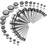 36 tk K&otilde;rva Venituskomplekt 14G-00G Kirurgiline Teras Taperid Tunnelid Gabariidid Komplekt Naistele Meestele Venitajad Keha Roostevaba Teras Pulmad 14G-00G&36Pcs/set h&otilde;be