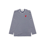 Comme des Gar&ccedil;ons PLAY COMME des GARCONS PLAY Triibuline pikkade varrukate t-s&auml;rk 'Tumesinine Valge' Meeste AZ-T010-051-1 XL blue