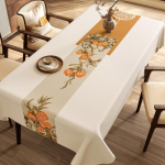 PVC Laudlina Veekindel &Otilde;likindel Plekikindel P&uuml;hitav Ristk&uuml;likukujuline Lauakate K&ouml;&ouml;k S&ouml;&ouml;gisaal Kodu Restoran Igap&auml;evane Kasutus 90x140cm beige