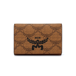MCM Himmel Lauretos Monogrammiprint Kaheklapiline Kaardihoidja Nahast Rahakott Unisex Rahakott Pruun Konjak MXAESAC02CO001 Basic Set (Bag+Dust Bag)