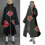 Naruto Akatsuki Tobi Uchiha Obito R&uuml;&uuml; Keep Mantel + Vaik Mask Cosplay-1 yyds L gray