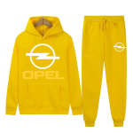 Meeste Naiste 2tk Komplektid Fliisist Dressipluusid Kapuutsiga P&uuml;ksid OPEL Auto Meeste Spordir&otilde;ivad Treening&uuml;likonnad Unisex Komplekt Mees XXXL kollane