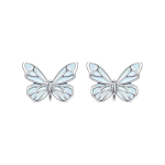 Helenduv liblikuga k&auml;ev&otilde;ru Sterling H&otilde;be Reguleeritav V&otilde;lukehe Ehted Naistele T&uuml;drukutele Romantiline Kingitus S999 Glow-in-the-Dark Butterfly Earrings white