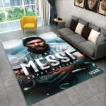 Kits M-Messi Jalgpall Spordivaip Vaip M&auml;ngutoa Magamistoa Elutoa Diivani Kodu Kaunistamiseks, Laste M&auml;nguala Vaip Libisemisvastane P&otilde;randamatt 100cm x 150cm gray