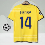 Henry 14 Arsenal 1998-2006 Barcelona 2007-2009 Retro Jalgpalli Treeningus&auml;rk Meestele Naistele L&uuml;hikesed Varrukad Hingav XXL