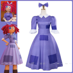 H&auml;mmastav Digitaalne Tsirkus Ragatha Cosplay Kost&uuml;&uuml;m Multikakost&uuml;&uuml;m Kleit Libliklips V&ouml;&ouml; Halloweeni Karnivali Kost&uuml;&uuml;mi jaoks Cos T&auml;iskomplekt 120 blue