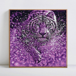 5D DIY teemantmaal, t&auml;isringiline tiigri teemanttikandid mosaiik t&auml;isekraanpilt 30x30CM