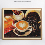 Ristpistes Teemanttikandid S&uuml;dame Kohv T&auml;is&uuml;mmargune 5D DIY Teemantmaaling 20X30CM