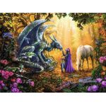 Sisustus Teemantmaaling Mustrid Holy Dragon Warrior Teemanttikandid T&auml;ispuurimisristpiste 20X30CM