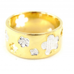 Bague Plaqu&eacute; Or 'Fairy Power' blanc dor&eacute; - 9 mm 54 kuld