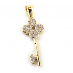 Les Tr&eacute;sors De Lily [N1564] - kullatud  &Otilde;nnev&otilde;tme  ripats (ristik) - 25x11 mm kuld