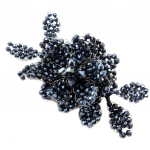 Lily-Crystal [P4414] - Broche artisanale 'Callas' gris - 12x6 cm hall