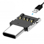 10 tk mini C-t&uuml;&uuml;pi USB-OTG-adapteri pistik, mida toetab S8 Note8 Android-telefon ja C-t&uuml;&uuml;pi toega nutitelefon USB mi Type-C USB (10 pcs) must