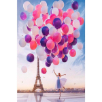 T&auml;ielik 5D Teemantmaal Lendavad v&auml;rvilised &otilde;hupallid Tikand Ristpistes Kodukaunistus K&auml;sitsi valmistatud kingitus 25x30cm