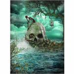 T&auml;ielik 5D teemantmaaling multifilm skelett mosaiik tikandid ristpistes kodukaunistus k&auml;sitsi valmistatud 25x30cm