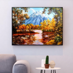 HUACAN 5D DIY t&auml;isruudu puur maastiku mosaiikkivist teemantmaalimise tikkimiskomplekt Full square 25*30 cm