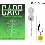 12 TK S&ouml;&ouml;dakarp karpkala &otilde;ngekonks s&ouml;&ouml;t Boilies Pin with Corn Ronnie Hair Rig 0.6*15mm