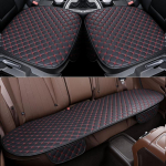 Luksusauto nahast istmekate Must autopadja kate Universaalne autopadja autoosad 3 Pack(2 front +1 rear )