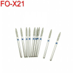 10 tk Diamond Burs Dental FG 1,6 mm kiired puurid poleerimiseks ja silumiseks hambapoleerimismasinad FO-X21