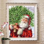 T&auml;isruudu puur Teemantmaal 5D J&otilde;uluvana Tee ise Teemanttikandid J&otilde;ulumosaiiktekst Kodukaunistus Full Round (20X30CM)