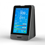 DM73B TUYA WIFI 4,3-tolline LED-ekraan Kaasaskantav PM2,5 PM1,0 PM10 Temperatuur Niiskus CO2 HCHO TOVC must