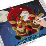 Teemantmaal Ristpistes J&otilde;uluvana T&auml;isruudukujuline teemanttikandid Multikad j&otilde;ulukaunistused koju Full Round (20X30CM)