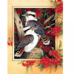 Teemantmaaling Puu ja lind t&auml;isruudu ristpistes 5D teemanttikandid kividest loomapildid mosaiik Kodukaunistus seinakunst Full Round (20X30CM)