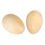 Puidust Maracas Egg Shakers L&ouml;&ouml;kpillimunad 2tk Kollane beež