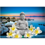 T&auml;is&uuml;mmargune/ruudukujuline 5D isetehtud teemantmaal Buddha kuju tikandid t&auml;ispistes ristpistes komplektid Kodukaunistus K&auml;sitsi valmistatud kingitus Round 20x30cm
