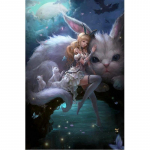 5D DIY Teemantmaaling V&auml;ike t&uuml;druk ja j&auml;nku ristpistes Mosaiik Teemanttikandid Roos T&auml;is &uuml;mmargune/ruudukujuline puur Kodukaunistus Round 20x30cm