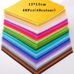 40tk 15x15cm viltkangas praktiline mood Kodukingitused lausriidest mitmev&auml;rvilised pulmade pol&uuml;esterriide &otilde;mblemine k&auml;sit&ouml;&ouml;