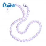LSOOYH Pearl Choker kaelakee, mood t&uuml;druk, naiste trendikas mageveep&auml;rliga ripats, punk stiilis must k&ouml;iskett 34cm valge