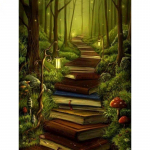 5d teemantmaal T&auml;is &uuml;mmargune raamat T&auml;navavalgustus Trepid Maastik Teemanttikandid Rhinestones Mosaiik Avaleht D Full Round 20x30CM