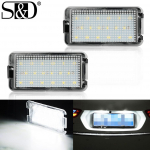 2tk Auto LED numbriga taustavalgusti lamp numbrim&auml;rgi tuled pirn Canbus 6500K 12V Seat Ibiza Arosa Altea Cordoba MK1 MK2 Leon Toledo jaoks
