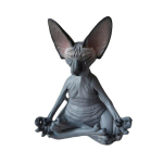 Kapriisne Buddha Sfinks Kassi kujuke Meditatsioon Jooga &Otilde;nneliku Kassi Sisustus Kunstskulptuurid &Otilde;ues Aiakujud Kujukesed C