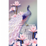 DIY Peacock 5D Teemantmaal T&auml;isringi puur Mosaiik Linnud Teemanttikandid Ristpistes Kodukaunistus Seinakunst Kingitus Full Round 20x30CM