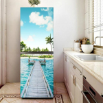 Blue Sea Dolphin K&uuml;lmkapi kleebised Lillev&auml;li Tiger K&uuml;lmkapi kleebis Isekleepuv tapeet Looduslik Uksekaane Kiledekoor 60x180cm(not cut)