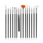 Blueberry Lady Dotting Joonistus K&uuml;&uuml;nte 15 tk Hook Art Line Pen Polish Meigipintslid Manik&uuml;&uuml;ri t&ouml;&ouml;riist must