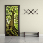 Loomingulised uksekleebised Metsa loodusmuster PVC isekleepuv tapeet Kodukaunistused Seinamaalingud K&uuml;lmkapi kunst plakatid Uksekate 77cm x 200cm